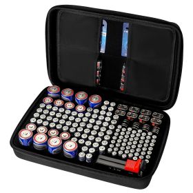 Battery Organizer Storage Box, Battery Case Bag with Tester BT-168, Waterproof Batteries Organizer Storage Case with Zipper