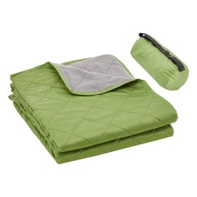 Camping Blanket, Large Warm Stadium Blanket, Waterproof & Windproof, 330GSM Polyester Fleece, Flame Retardant, Great for Outdoors, Picnics, Hikin