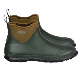 Women's Deck Boots, Waterproof Fishing Rain Boots, Anti-Slip Ankle Rubber Boots, Gardening Insulated Mud Boots, Neoprene Rubber, Lightweight & Du