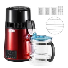 Water Distiller, 4L 1.1 Gallon Pure Water Purifier Filter For Home Table Countertop, 1750W Distilled Maker with Glass Pot