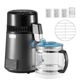 Water Distiller, 4L 1.1 Gallon Pure Water Purifier Filter For Home Table Countertop, 750W Distilled Maker with Glass Pot