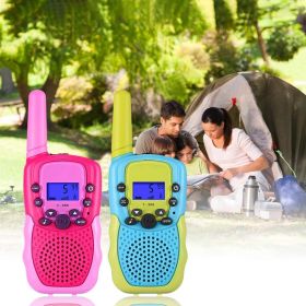 Toys for 3-12 Year Old Boys Girls; Walkie Talkies for Kids 22 Channels 2 Way Radio Toy with Backlit LCD Flashlight; 3 Miles Range for Outside; Ca (Color: Blue)